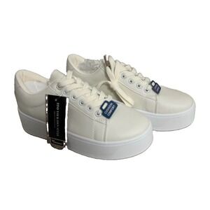 JABASIC Womens Platform Sneakers Comfortable Lace Up Casual Shoes Walking Size 7
